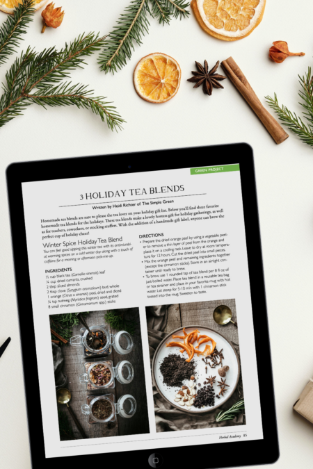 Herbal Academy's Holiday Maker's Magazine - holiday botanical recipes and gift ideas to inspire your season
