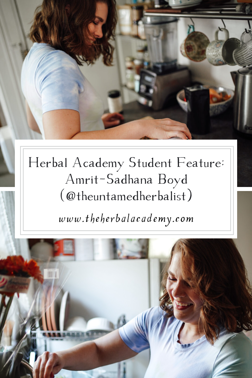 Herbal Academy Student Feature: Amrit-Sadhana Boyd (@theuntamedherbalist) | Herbal Academy | Amrit-Sadhana Boyd, owner of The Untamed Herbalist, is a holistic anxiety coach that helps her clients strengthen their nervous system.