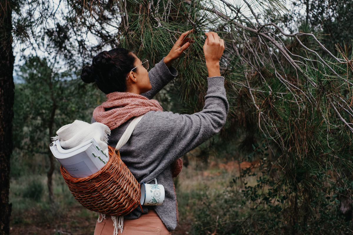 woman foraging 