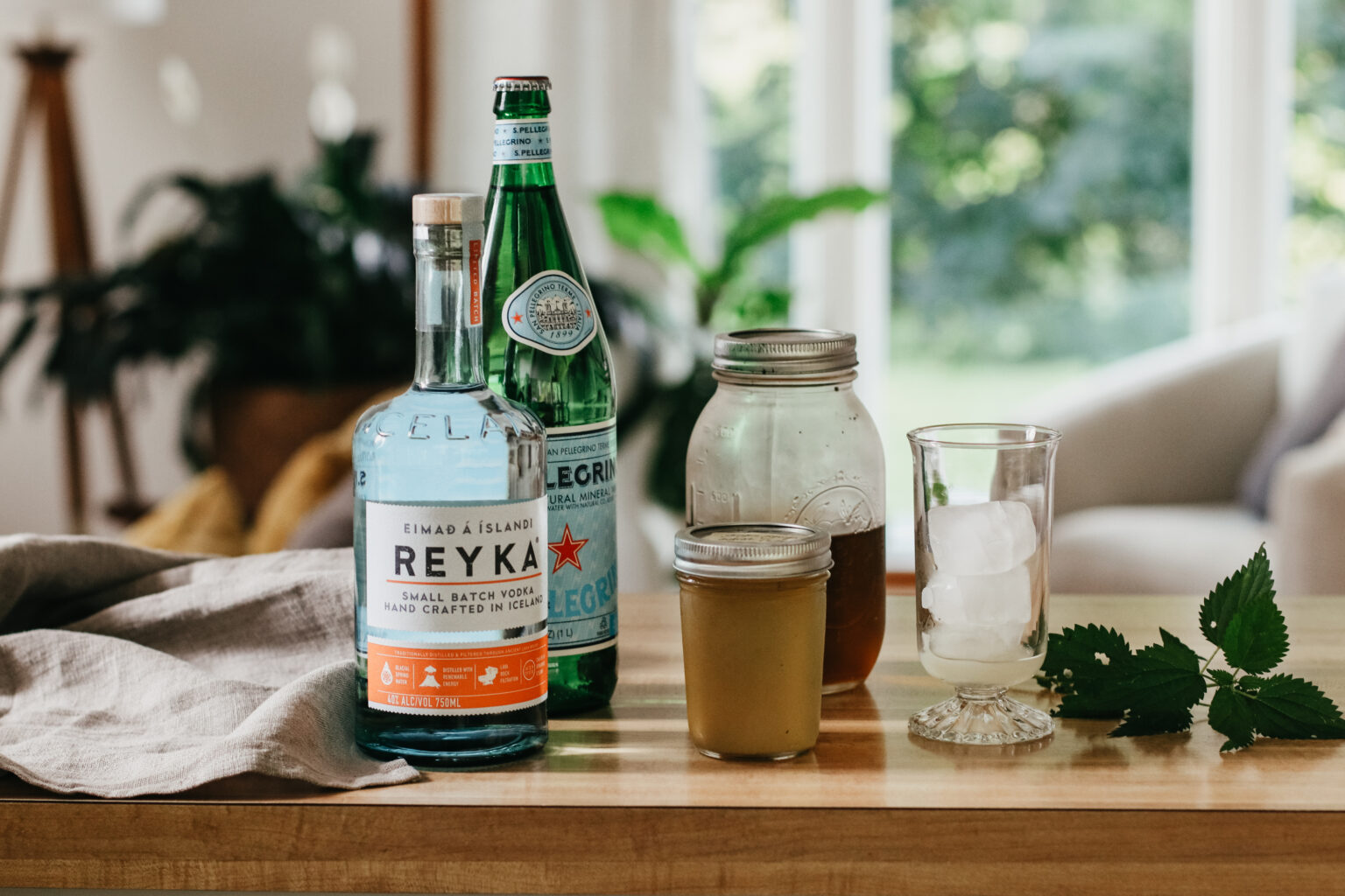 A Toast With Spring Sting Nettle Cocktail From the Botanical Mixed