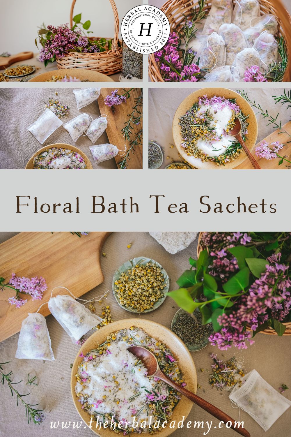 Floral Bath Tea Sachets for Mother's Day Gifting | Herbal Academy | These floral bath tea sachets are a wonderful gift to give. A simple act of giving a heartfelt gift is a way to honor those special to us.