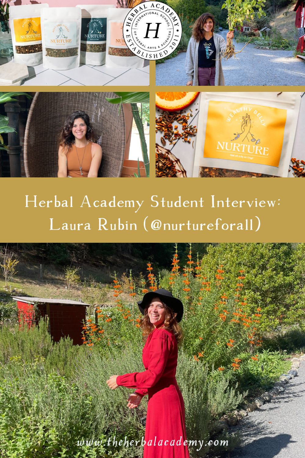 Herbal Academy Student Interview: Laura Rubin (@nurtureforall) | Herbal Academy | In this interview, we spoke with Laura Rubin, founder of Nurture, which empowers you to live more joyfully through the amazing power of herbs.