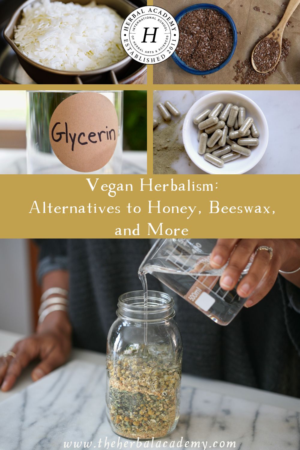 Vegan Herbalism: How to Find Alternatives to Honey, Beeswax, and More | Herbal Academy | For those who adhere to a vegan lifestyle, vegan herbalism means understanding animal-free ingredients to use in common herbal preparations.