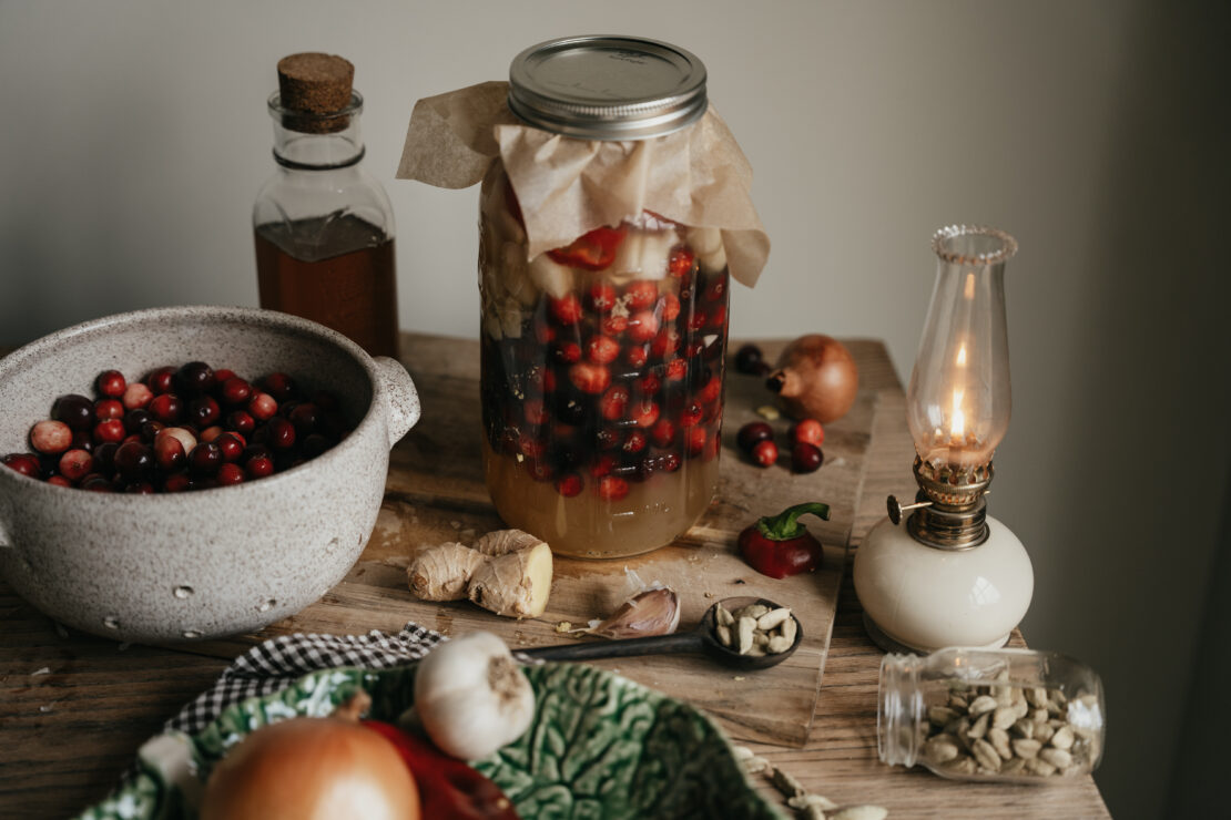 Cranberries and Cardamom Fire Cider by Herbal Academy