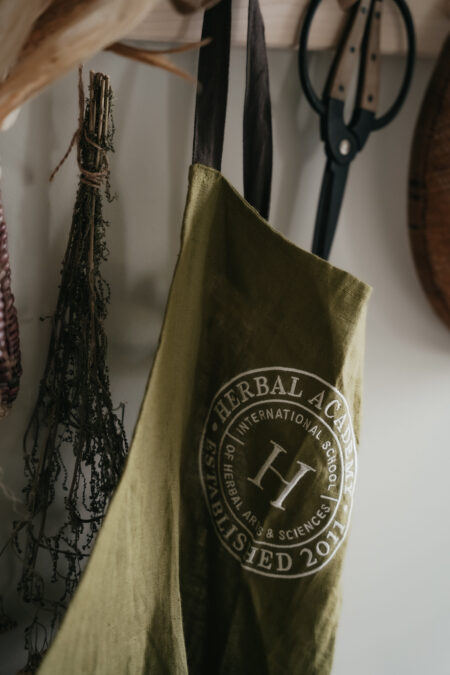 Earthy Green Apron for herbalists - by Herbal Academy