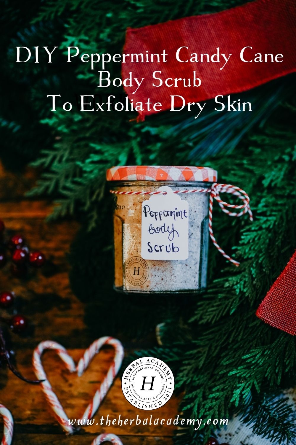This DIY Peppermint Candy Cane Body Scrub Will Exfoliate Dry Skin and Leave You Feeling Refreshed and Renewed | Herbal Academy | This DIY Peppermint Candy Cane Body Scrub will exfoliate your skin and leave you feeling refreshed and rejuvenated.