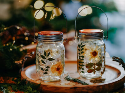 Make a Beautiful Winter Lantern With Pressed Flowers to Celebrate the Winter Solstice by Herbal Academy