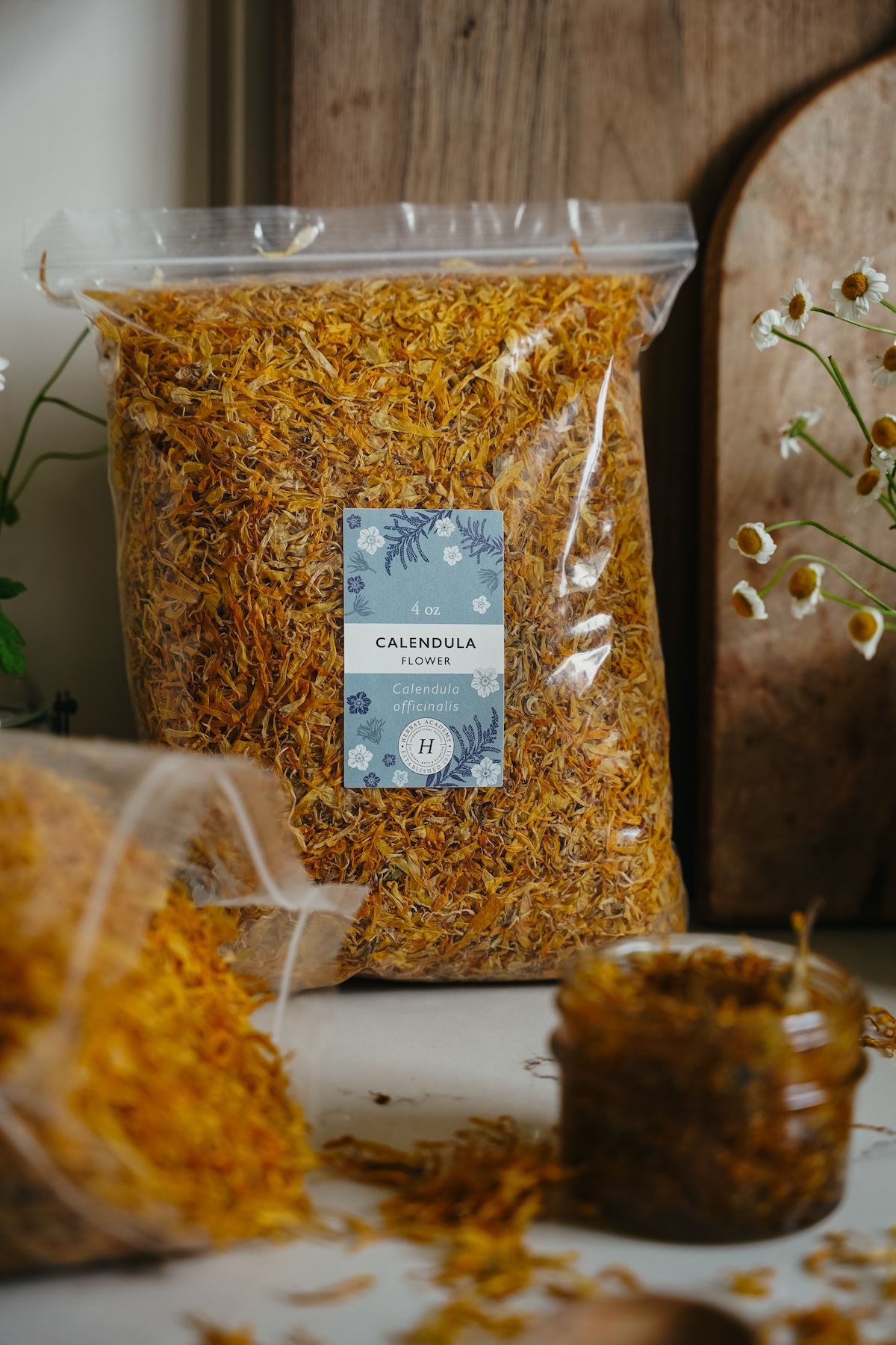 Organic Calendula Flowers - 4 ounce bags Herbal Academy