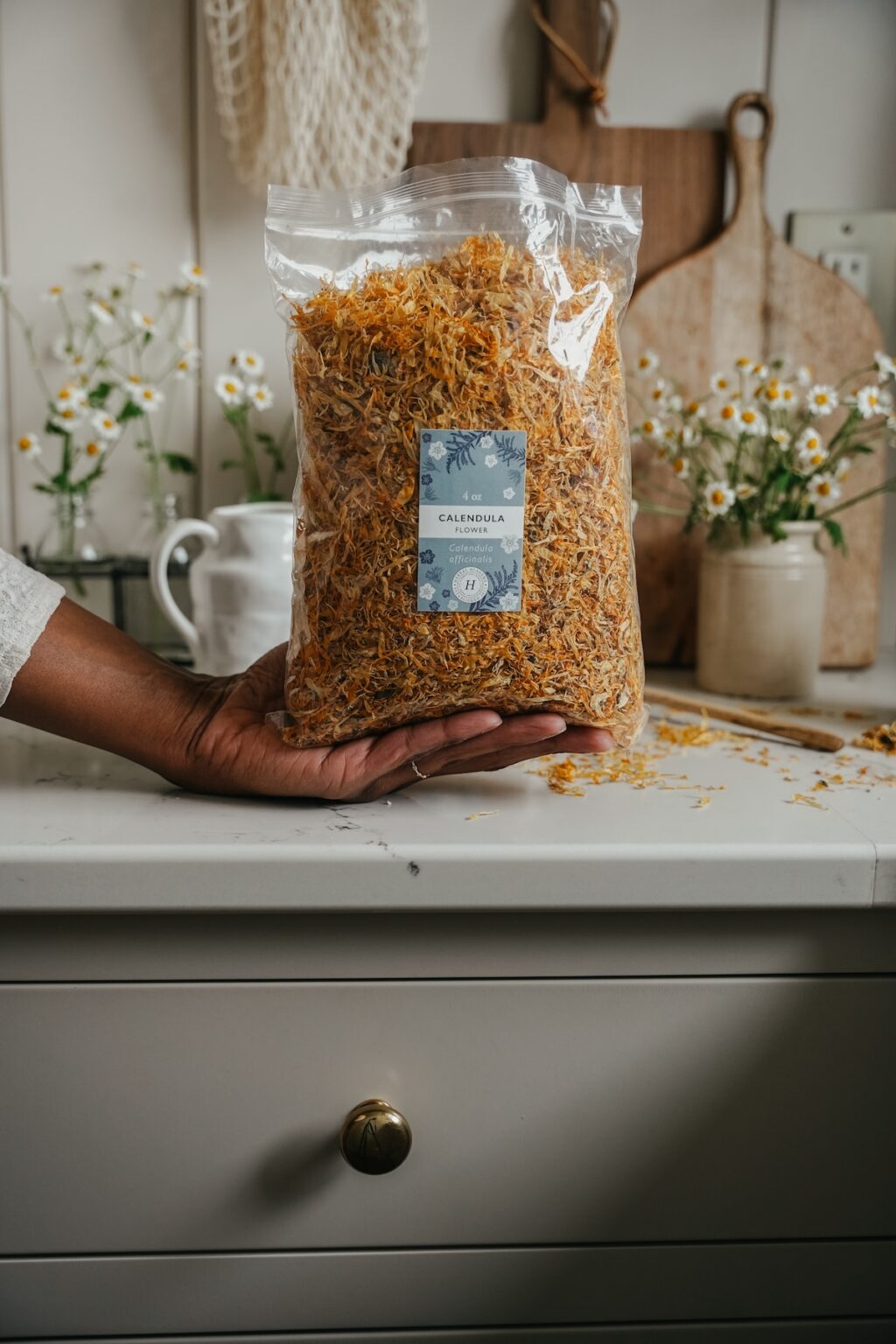 Wild Crafted Calendula Flowers – Dried, Food Grade, Natural – WM Herbs, Free Shipping USA