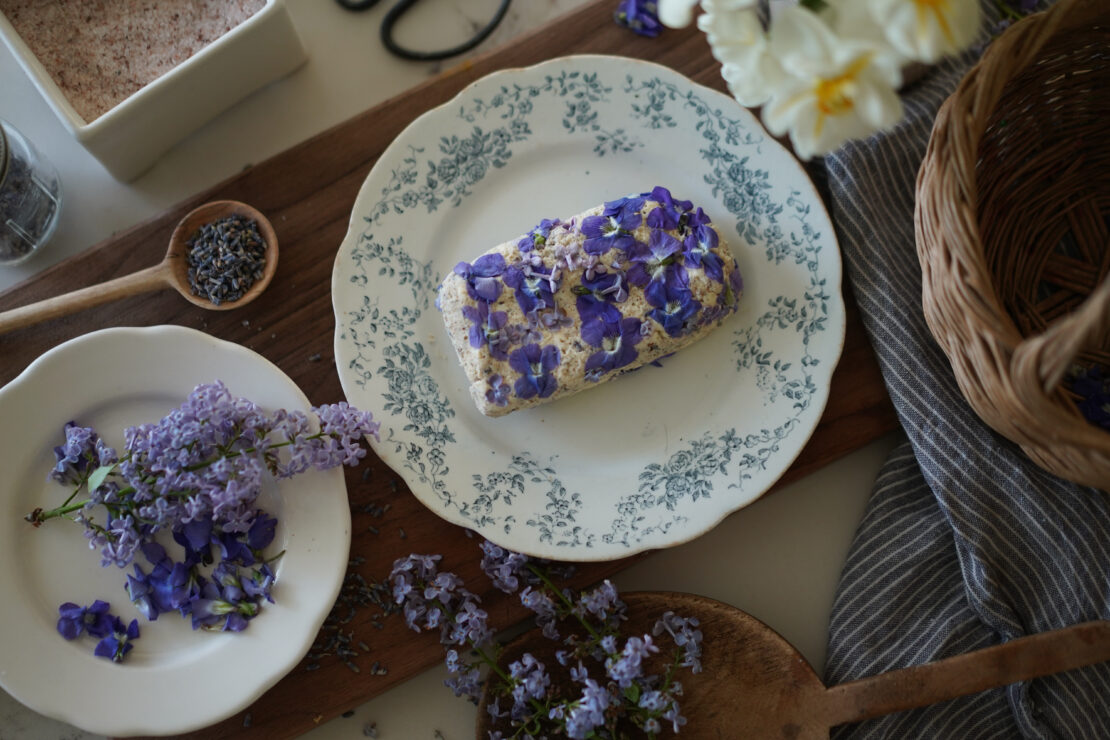 Homemade Butter with Lavender, Cardamom, and Fresh Flowers by Herbal Academy