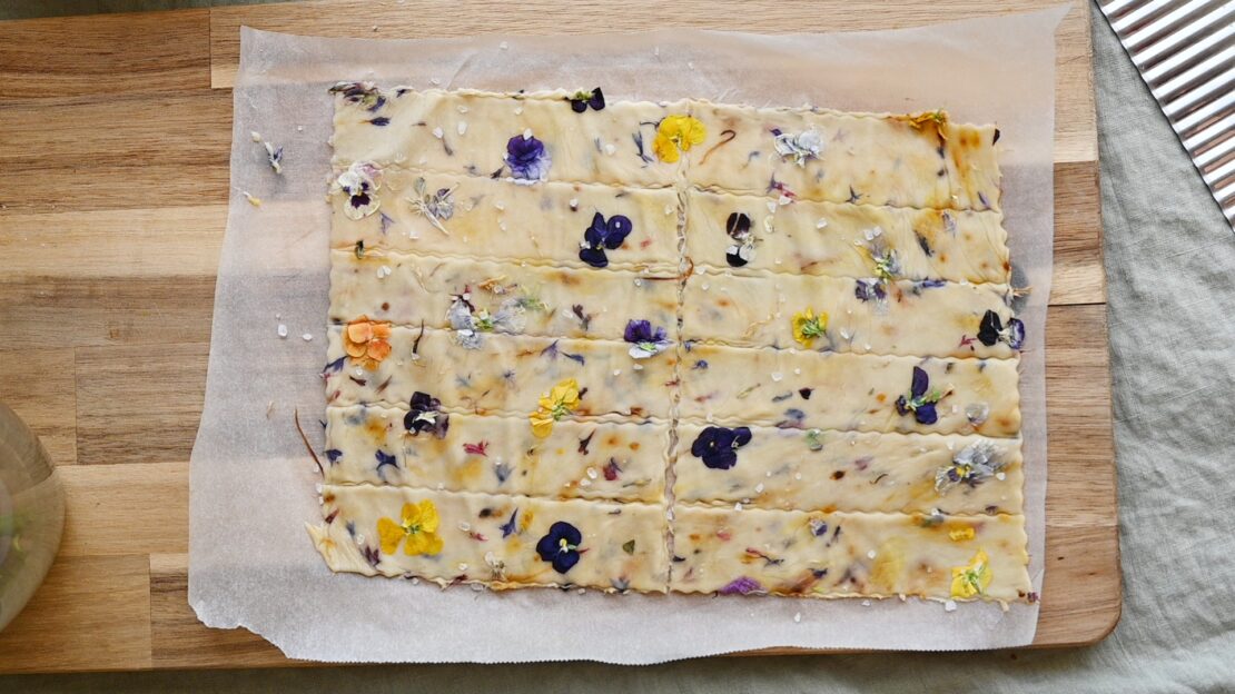 A Flower Pressed Cracker Recipe That is Sure to Impress Everyone at the Table by Herbal Academy