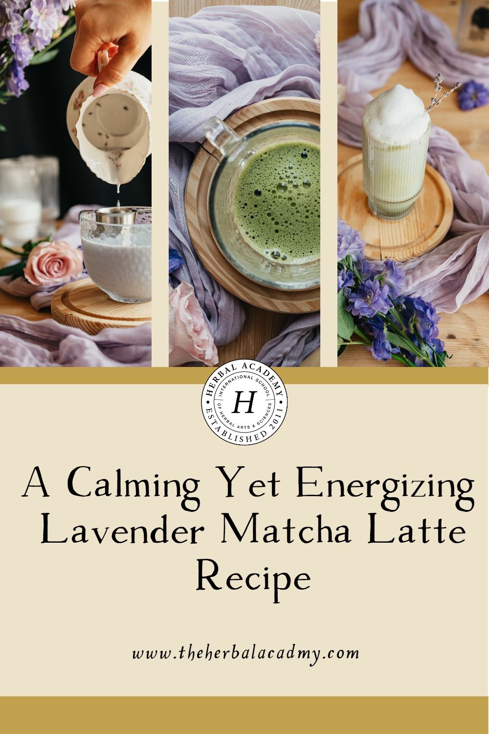 A Calming Yet Energizing Lavender Matcha Latte Recipe | Herbal Academy | Whether you're looking for a morning pick-me-up or an afternoon treat, this latte offers a delightful and healthful way to enjoy the benefits of matcha and lavender.