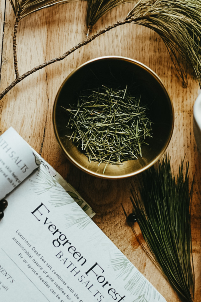 Botanical Skin Care Recipe Book: Evergreen Forest Bath Salts