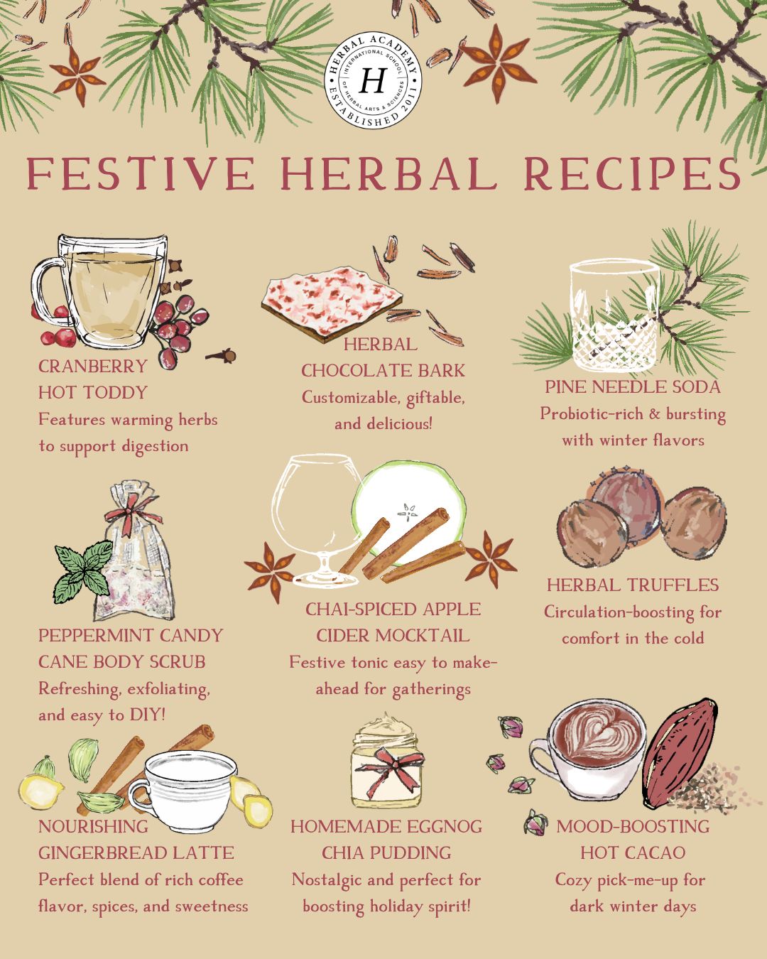 Discover 9 Festive Recipes for a Magical Herbal Holiday! | Herbal Academy | These festive recipes offer many gift-giving options to warm the hearts of your family and friends with a personal and thoughtful touch.