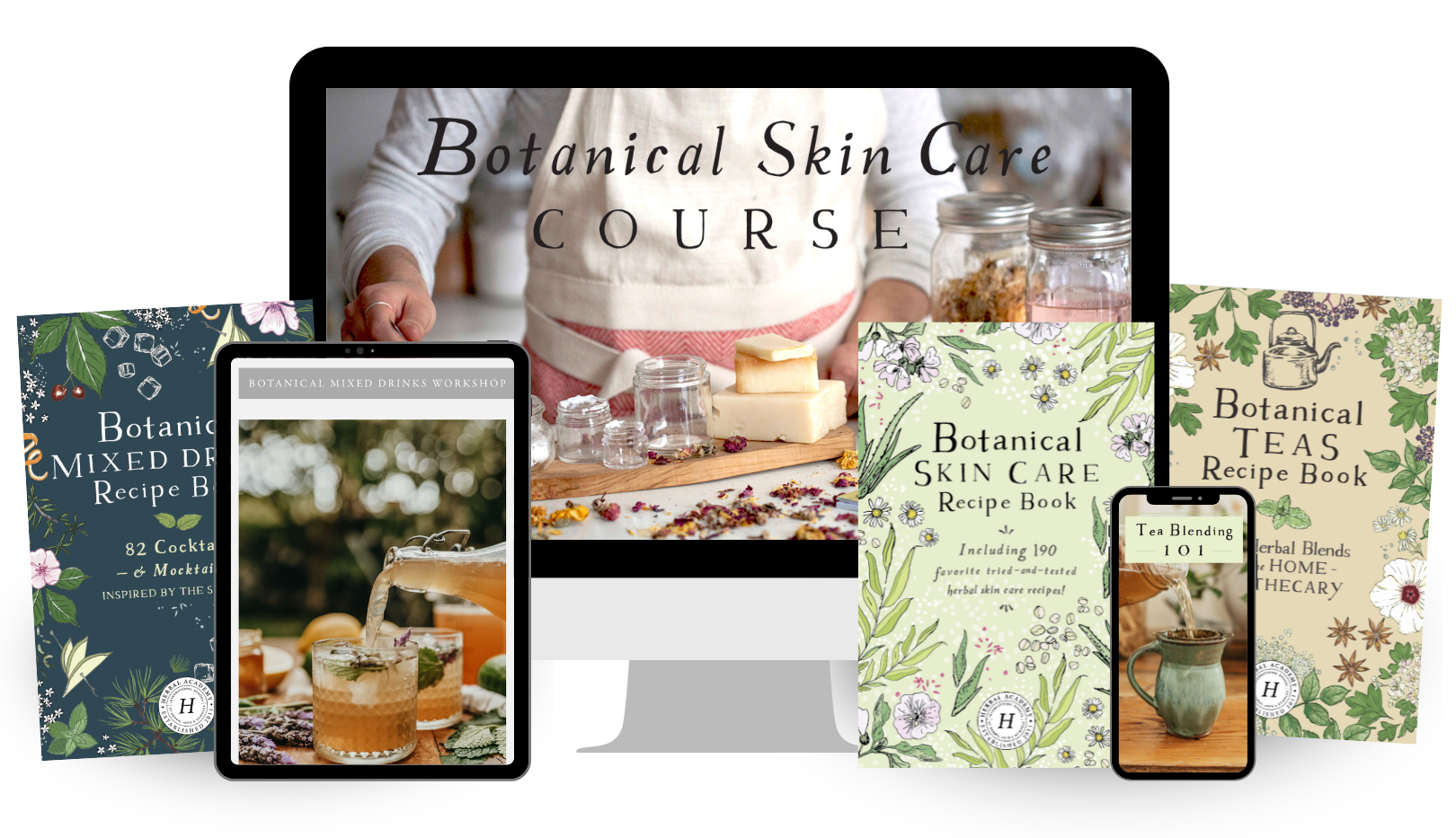 Botanical Recipe Collection Bundle with 3 Online Courses by Herbal Academy