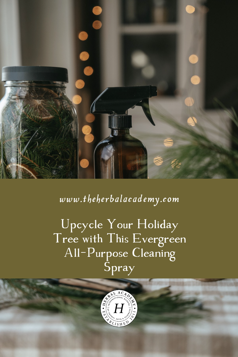 Upcycle Your Holiday Tree with This Evergreen All-Purpose Cleaning Spray | Herbal Academy | This evergreen cleaning spray allows you to savor holiday aromas a little longer, evoking cheer and comfort during the dark months of winter.