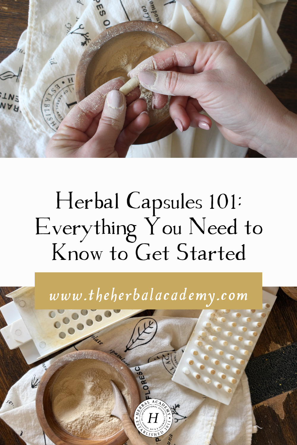 Herbal Capsules 101: Everything You Need to Know to Get Started | Herbal Academy | In this post, we’ll discuss the pros and cons of herbal capsules,  how to determine the correct dosage, and how to make capsules at home.