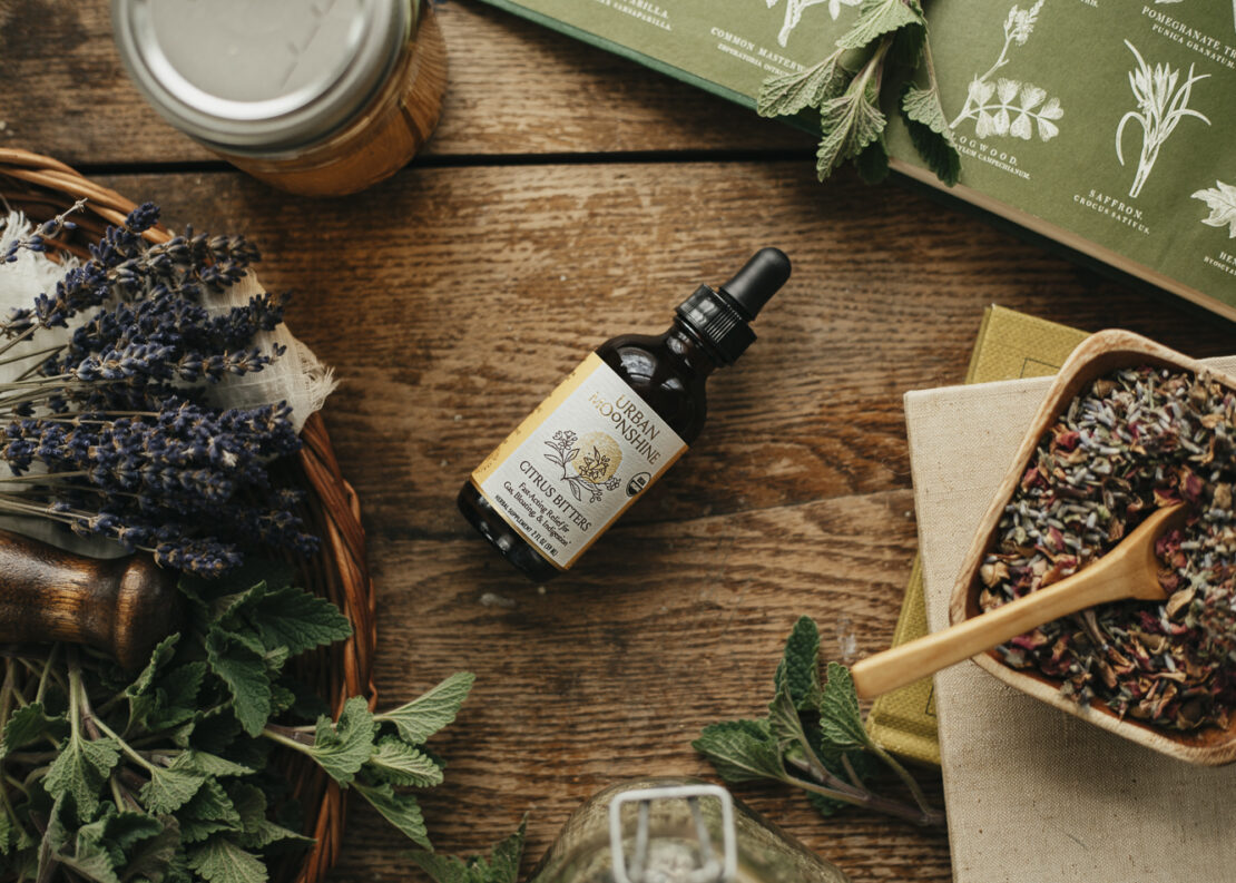Urban Moonshine Citrus Bitters for Herbal Academy's NEW Herbal Bitters Course 