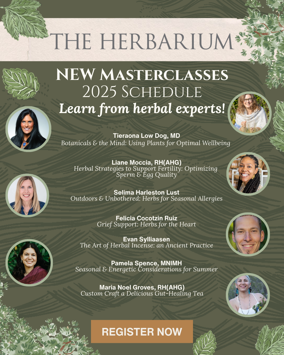 The Herbarium Masterclass full schedule