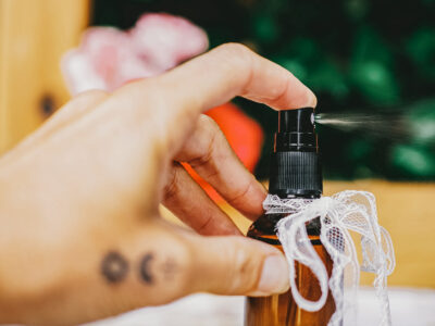 cooling body spray with rose and peppermint essential oil by Herbal Academy