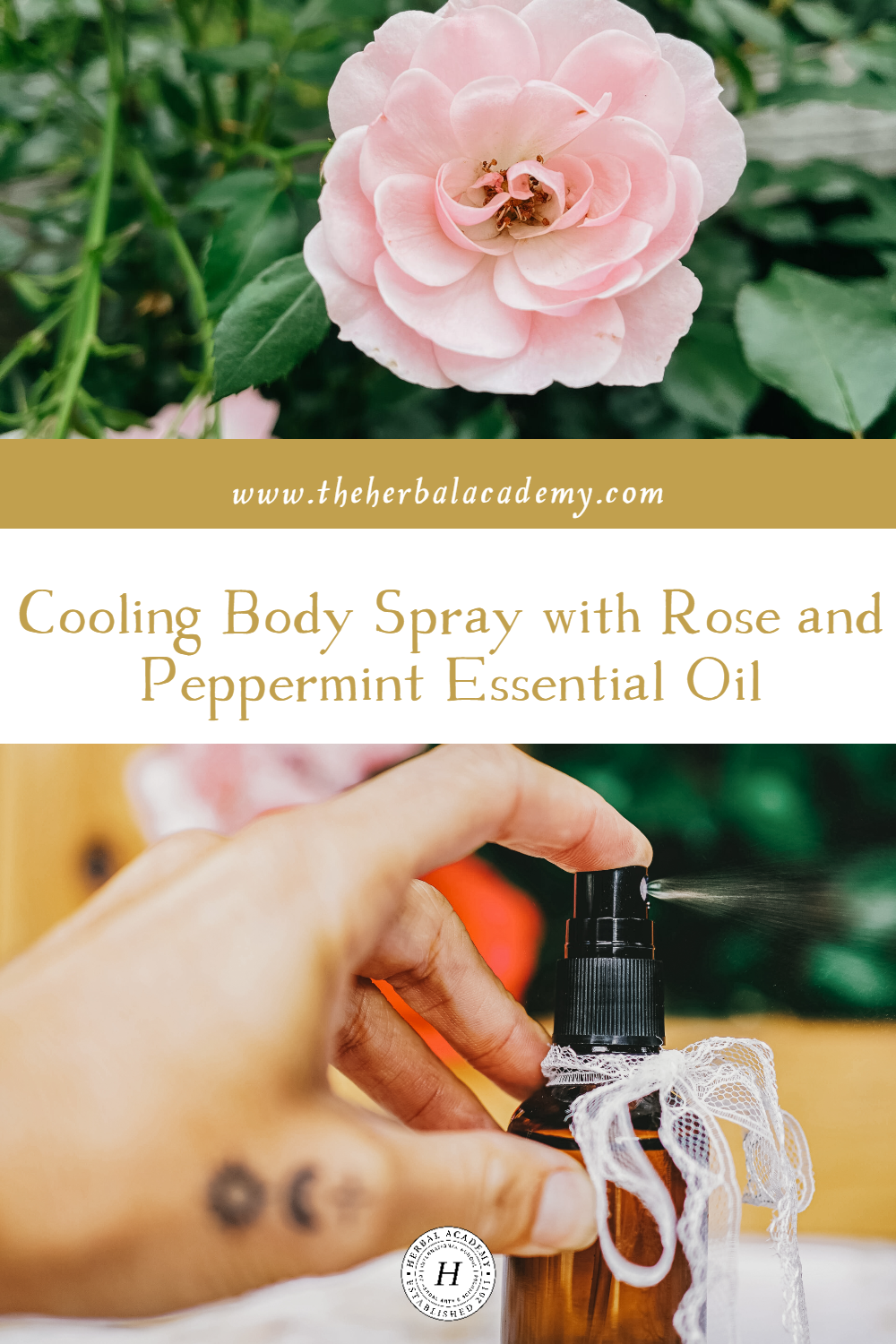 Keep this cooling body spray peppermint essential oil on hand to use anytime you need a cooling, revitalizing summer spritz for your skin. 