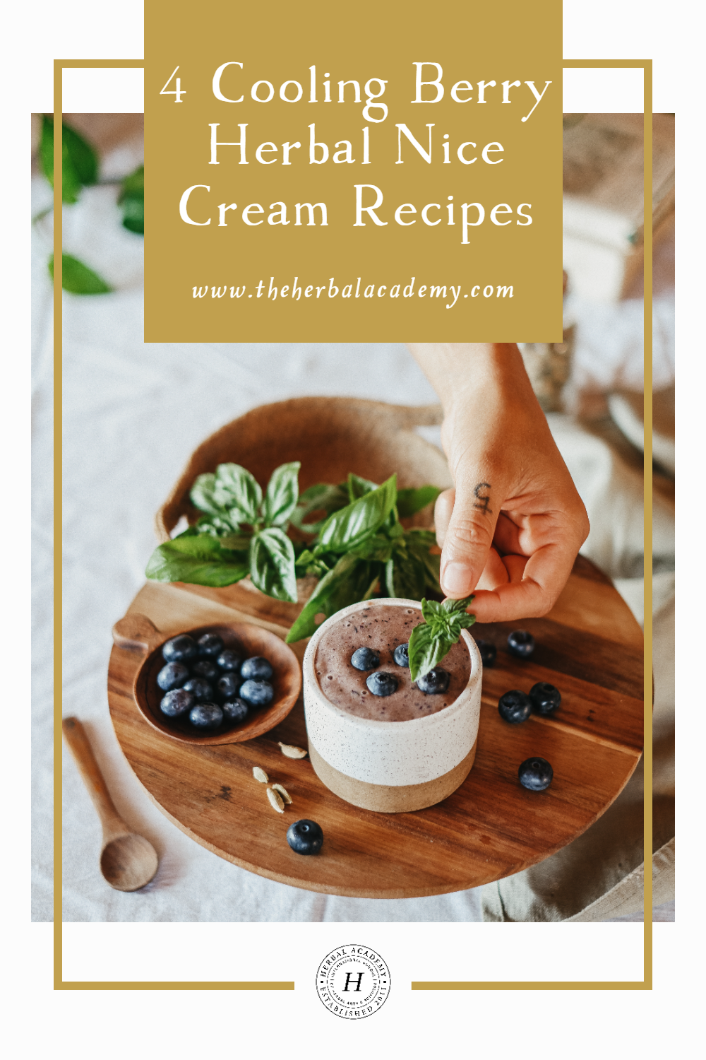 Each of these four nice cream recipes features a different fruit (in addition to bananas) as well as an herb fit for hot weather consumption.