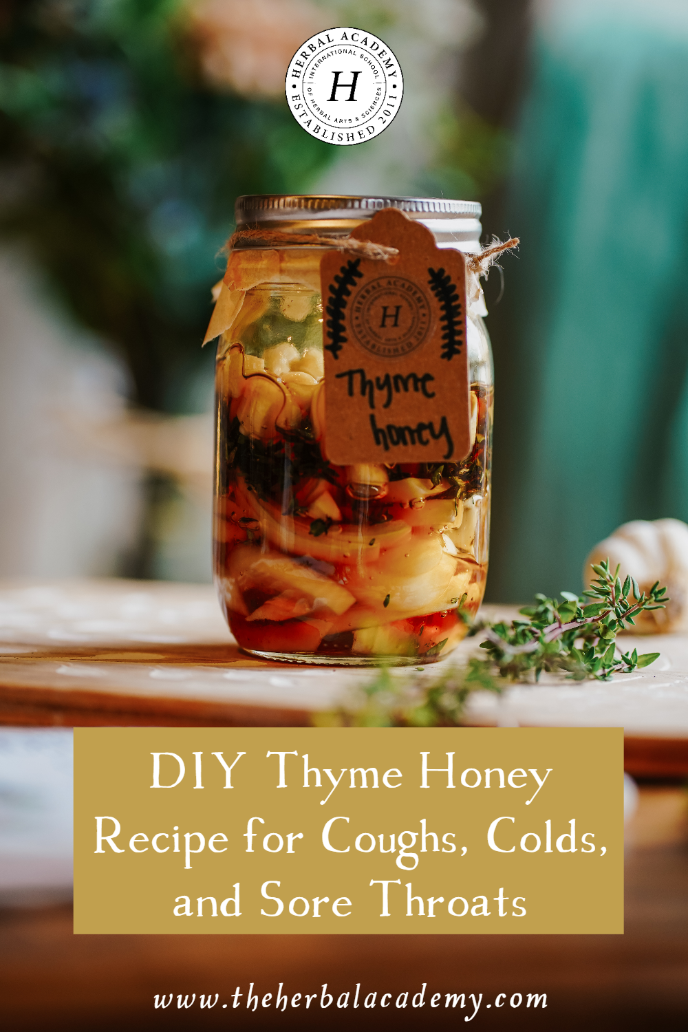 Looking for a simple, natural way to care for coughs and colds? Thyme honey is a traditional preparation that brings together thyme, garlic, onion, and raw honey into a blend that supports respiratory health, soothes sore throats, and helps ease congestion.