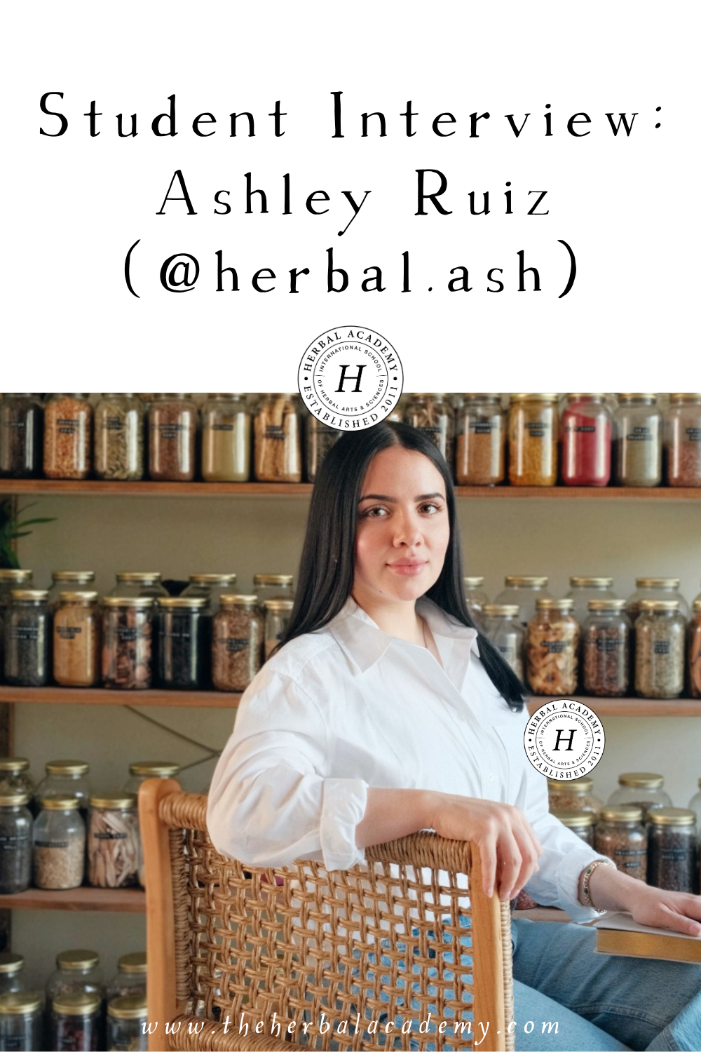 Student Feature Ashley Ruiz (@herbal.ash) by Herbal Academy Pinterest Image