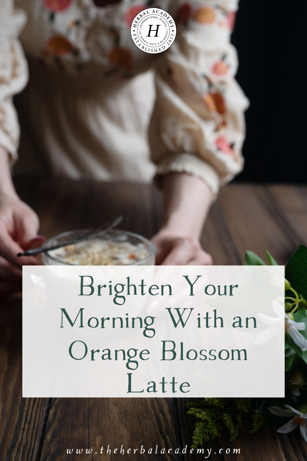 This Orange Blossom Latte features the delicate aroma of orange blossoms alongside comforting spices that evoke flavors of chai.