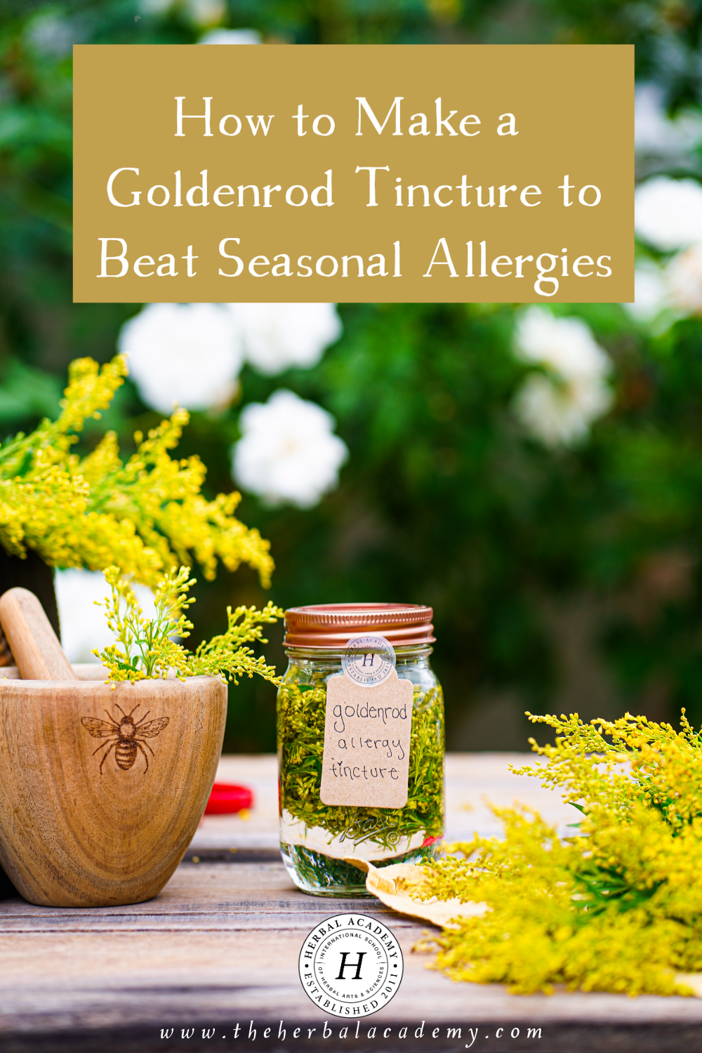 With just two ingredients and a few weeks of time, you'll have a tincture to help soothe the discomfort of seasonal allergies.