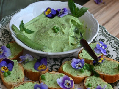Pea & Mint Crostini Recipe for a High Protein Pick-Me-Up by Herbal Academy