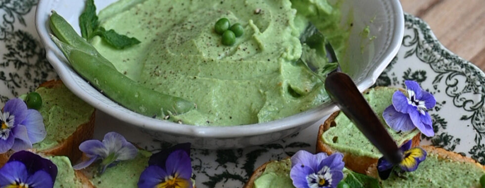 Pea & Mint Crostini Recipe for a High Protein Pick-Me-Up by Herbal Academy